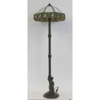 Handel, "Lady With Jar" Standing Lamp With Ginko