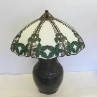 Signed Table Lamp "Leaf With Yellow by Handel, sold Jun 2019