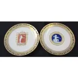 Minton, 2 Antique Pate sur Pate Porcelain Plates