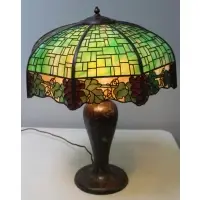 Signed Grape Overlay Table Lamp by Handel, sold Jun 2018