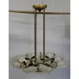 Sabino, French Art Glass and Gilt Metal Chandelier