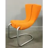 Marc Newson, Komed Chair in Orange Upholstery, Painted steel construction with orange fabric upholstery