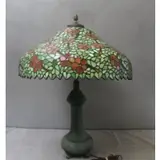 Signed Leaded Glass Shade with Patinated by Handel, sold Aug 2016