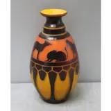 Cameo Glass Vase by Le Verre Français, sold Aug 2016