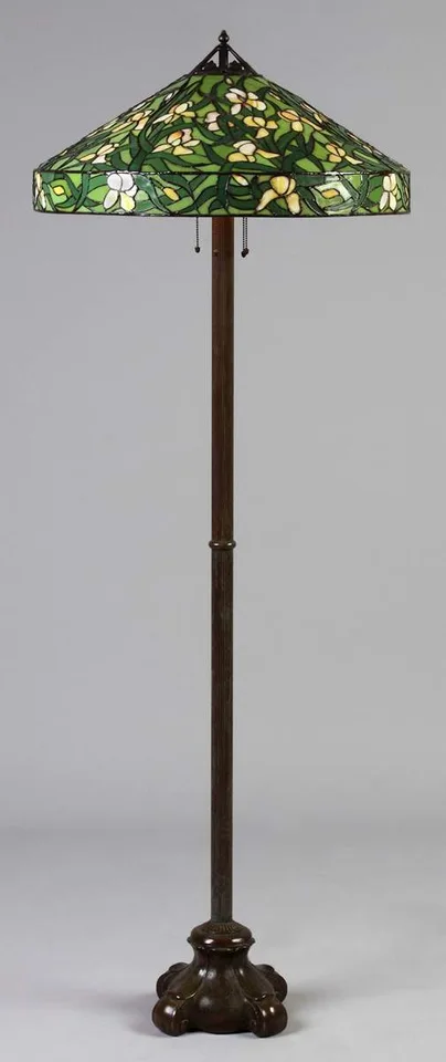 Handel, Leaded Glass Iris Floor Lamp