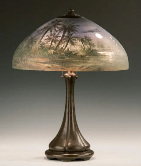 Handel, Reverse Painted Lamp - Treasure Island