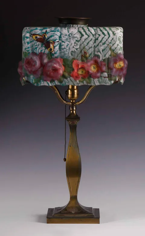 Pairpoint, Puffy Lamp w/Square Shade
