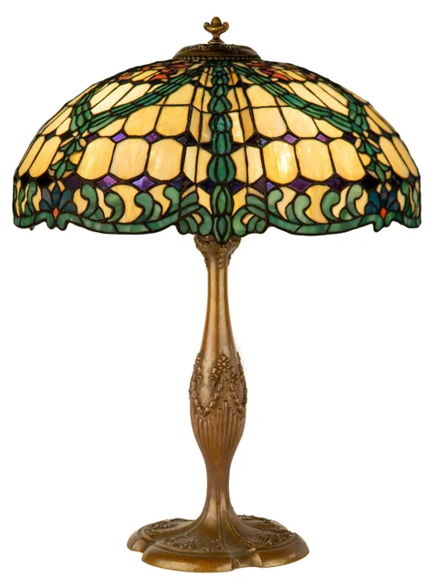 Colonial Table Lamp by Duffner & Kimberly, Bronze base, sold Nov 2021