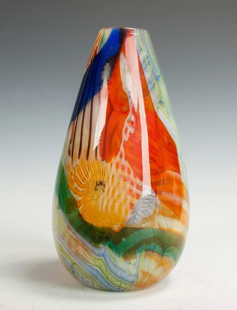 for Aureliano Toso, Murano Frammentati Glass Vase by Dino Martens, sold Feb 2015