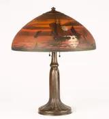 Handel, Reverse Painted Sunset Table Lamp
