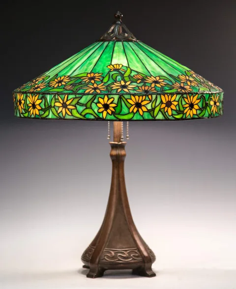 Handel, Black Eyed Susan Leaded Glass Lamp