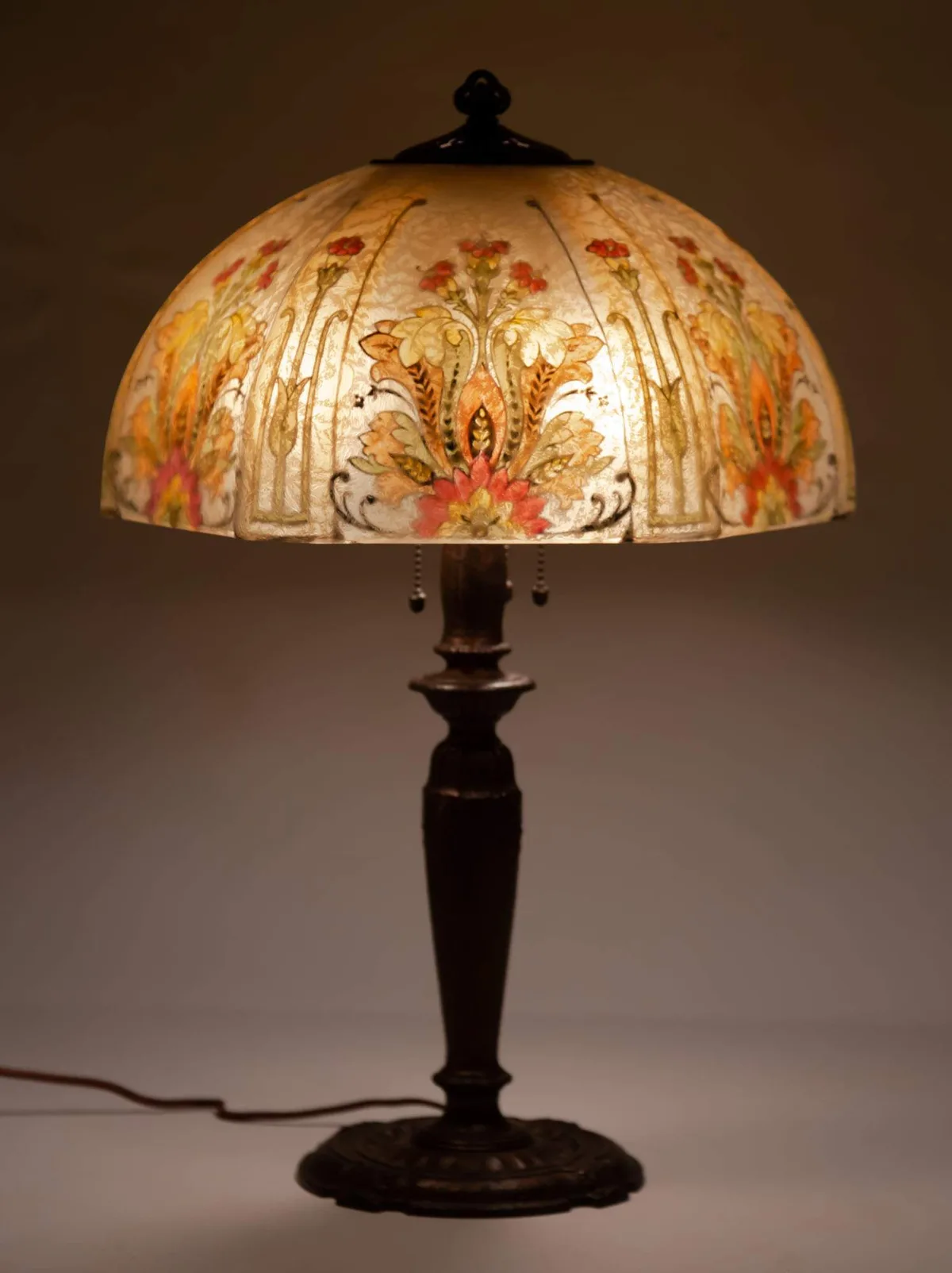 Reverse Painted Table Lamp by Handel, sold Jun 2020
