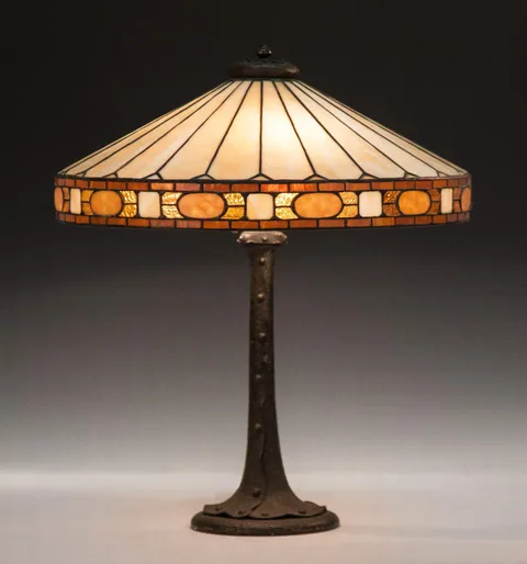 Arts & Crafts Leaded Glass Lamp by Duffner & Kimberly, sold May 2016