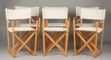 Mogens Koch, Interna, Denmark, Vintage Set of Six Folding Chairs with Stand