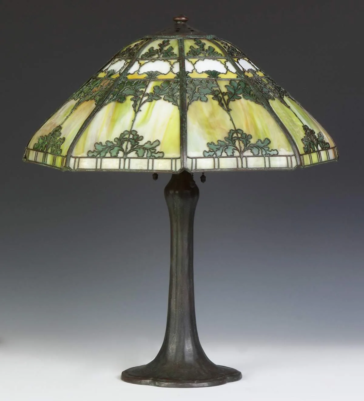 Leaded Panel Overlay Lamp by Handel, sold Oct 2013