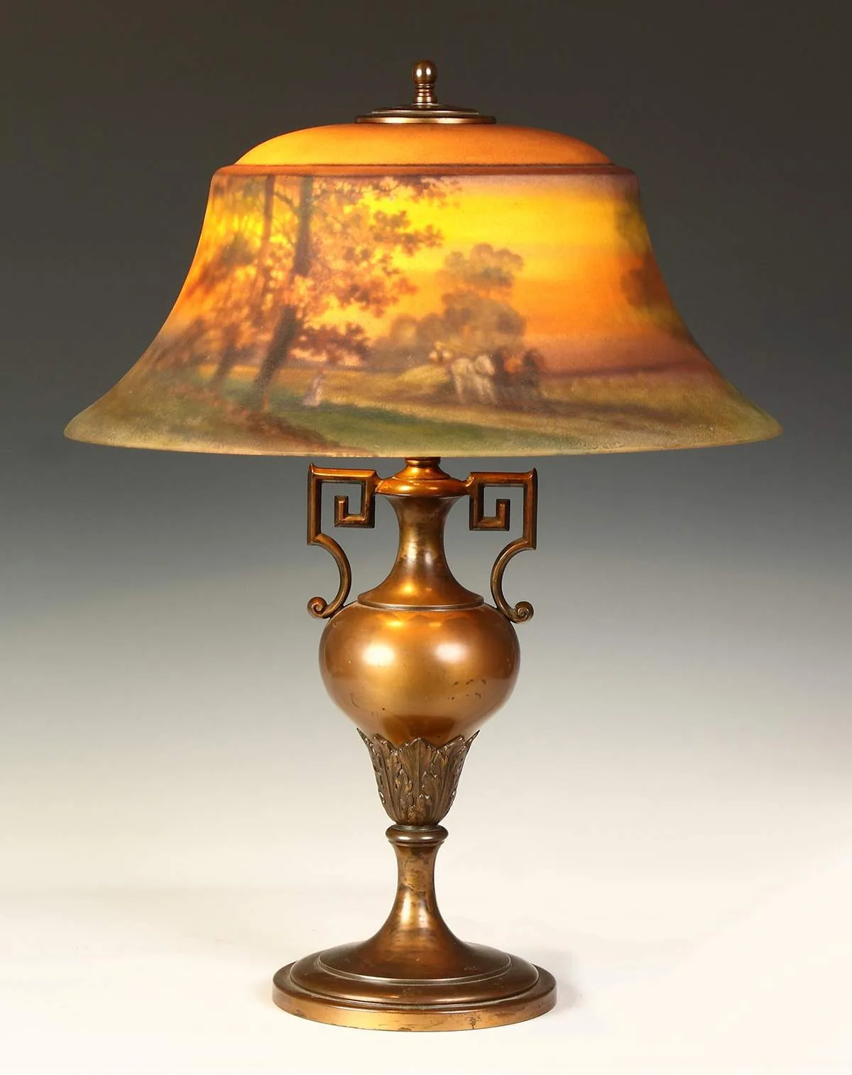 Reverse Painted Table Lamp by Pairpoint, sold Sep 2011