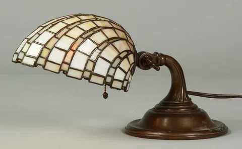 Leaded Glass Piano Lamp by Duffner & Kimberly, sold May 2013