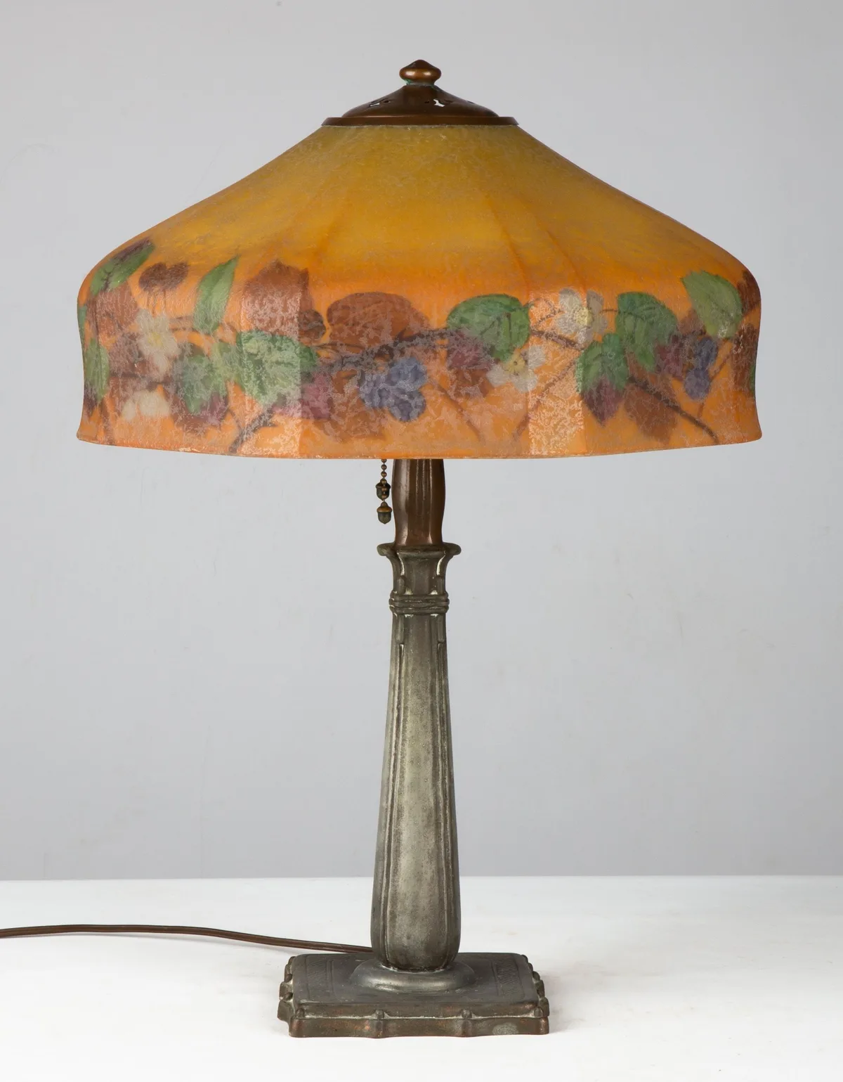 Reverse Painted Table Lamp by Handel, sold Jan 2021