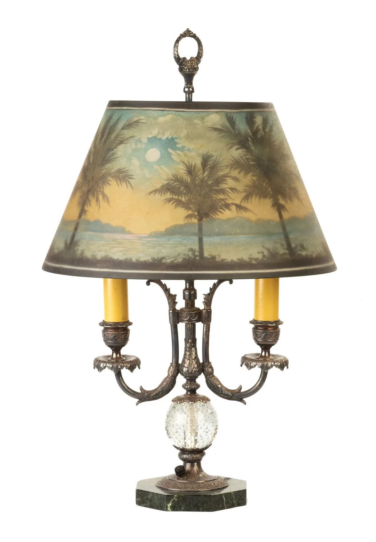 Reverse Painted Table Lamp by Pairpoint, sold Nov 2019