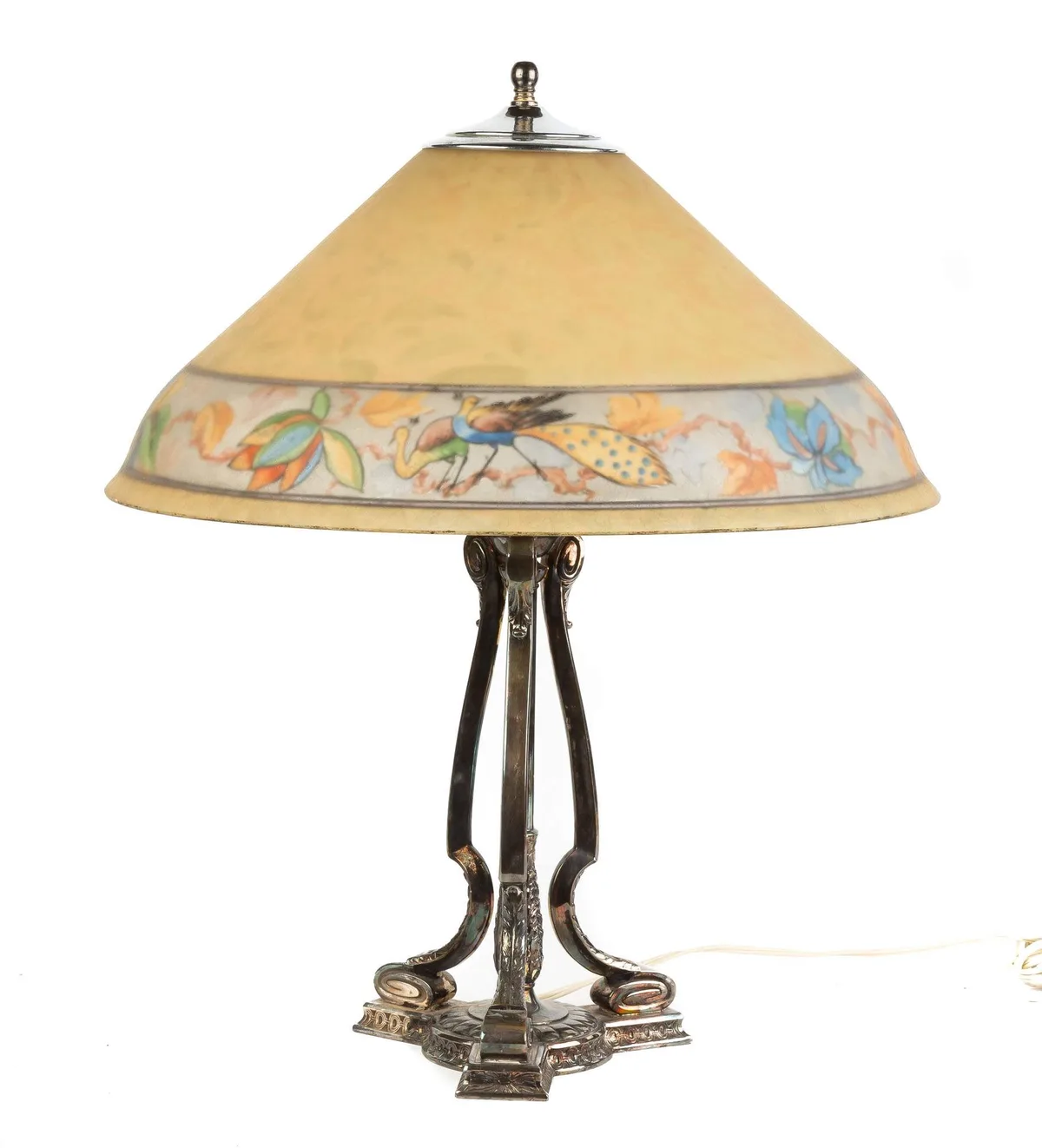 Reverse Painted Table Lamp by Pairpoint, sold May 2019