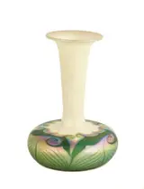 Quezal, Decorated Art Glass Vase