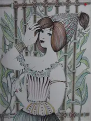 Remy Hétreau, Woman With Head Dress