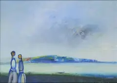 Landscape With Figures by Daniel O'Neill, offered Nov 2019