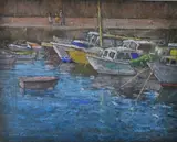 Robert Taylor Carson, Boats In A Harbour