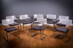Vitra., A Set Of Eight 'Visavis' Chairs,