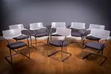 Vitra., A Set Of Eight 'Visavis' Chairs,