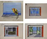 Reginald Gray, A Set Of Five Set Designs For Pike Revue