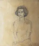 Reginald Gray, Study For A Portrait Of Olga Dubost