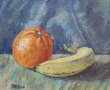 Fred McElwee, Still Life, Orange And Banana