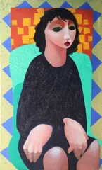 Paul Kerr, Girl On A Green Chair