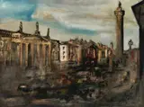 Seamus O'Colmain, O'Connell Street With Nelson's Pillar And The Gpo