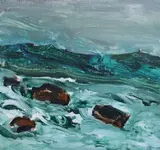 Barrie Cooke, Sea & Rocks Ii, 2003