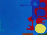 Patrick Heron, Cobalt With Red And Yellow : August 1976 (Variation)
