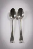 Alexander Richards, A Pair Of Irish Hanoverian Silver Tablespoons