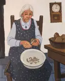 James MacIntyre, Woman Peeling Potatoes