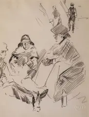 Fieldworkers Resting by William Yule, offered Mar 2025