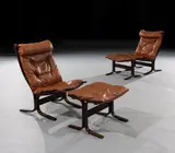 Ingmar Relling, Pair Of Siesta Chairs & Stools