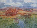Cattle In A Flooded Field, Ballysmutten by Desmond Carrick, offered Jun 2025