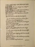 The Lake Isle of Innisfree by William Butler Yeats, offered Jun 2025