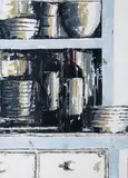 Yvonne Moore, Dresser With Wine Bottles