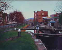 Boy On Lock Gate by Norman Teeling, offered Sep 2025
