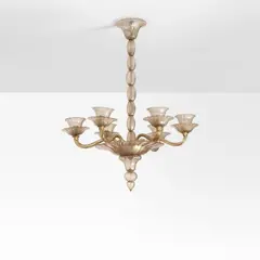 Mvm Cappellin, A hanging lamp, 1930s, Straw-colored blown glass