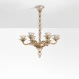 Mvm Cappellin, A hanging lamp, 1930s, Straw-colored blown glass