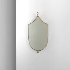 Uno Specchio Da Parete, A WALL MIRROR, 1950's, 1950s, Brass, mirrored crystal
