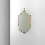Uno Specchio Da Parete, A WALL MIRROR, 1950's, 1950s, Brass, mirrored crystal