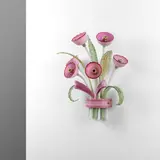 Aureliano Toso, A wall lights, 1950s, Ruby and white cased glass cups,